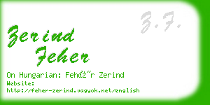 zerind feher business card